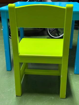 Mesa y Silla Infantil Azul y Verde