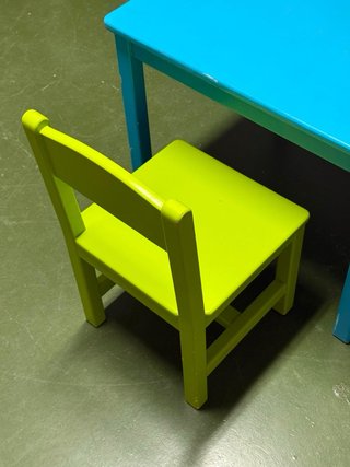 Mesa y Silla Infantil Azul y Verde