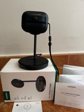 Cargador Inalámbrico UGREEN 2 en 1 iPhone/AirPods