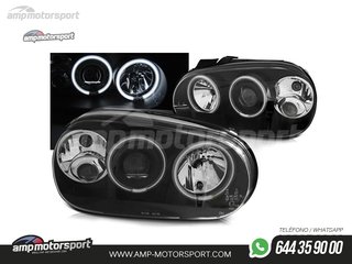 FAROS DELANTEROS OJOS DE ANGEL CCFL PARA VOLKSWAGEN GOLF MK4