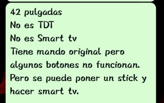 JVC TV 42 No Smart TV.