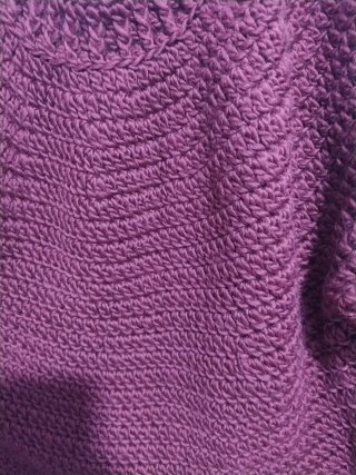 Jersey lana hecho a mano, color granate