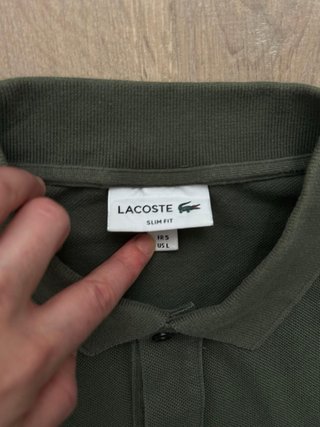 Polo Lacoste Slim Fit Verde Talla 5