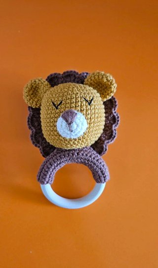 Sonajero León a Crochet
