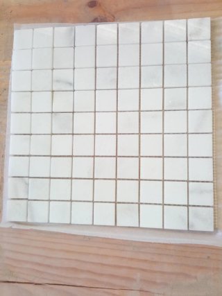 Mosaico Mármol Blanco pulido brillo -Maya 30x30cm