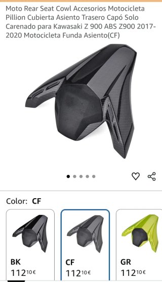 Kawasaki Z900 capo asiento