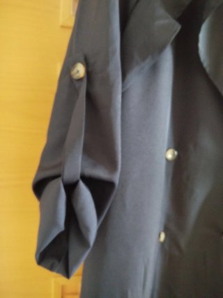 Gabardina negra doble botonadura