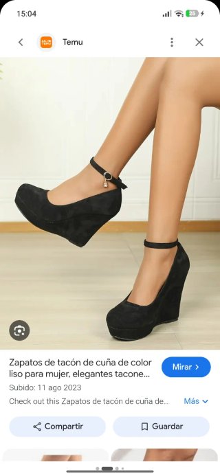 Zapatos de cuña negros para mujer