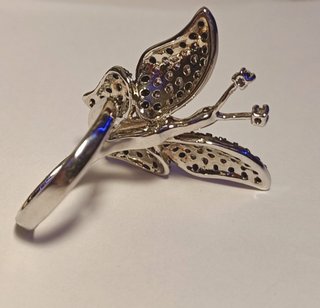 Anillo Mariposa 3D Cristal Circón Talla 14.5 (ES 1