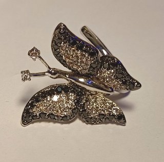 Anillo Mariposa 3D Cristal Circón Talla 14.5 (ES 1