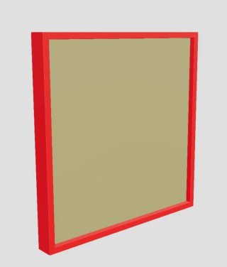 Espejo Pared Ikea Rojo 75x75 cm