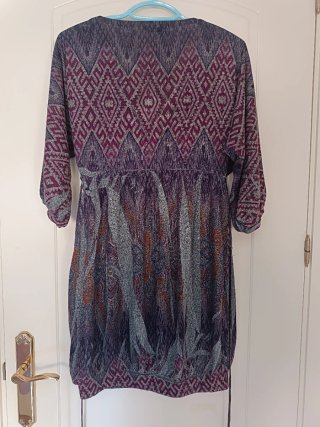 Vestido estampado multicolor talla M