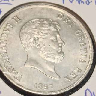 Moneda Plata Sicilia Fernando II 1857