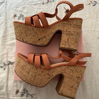 Sandalias Plataforma Naranja Stradivarius