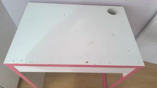 Escritorio Ikea Blanco y Rosa