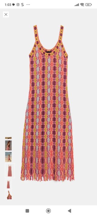 Vestido crochet Zara multicolor