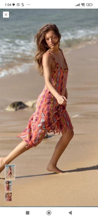 Vestido crochet Zara multicolor