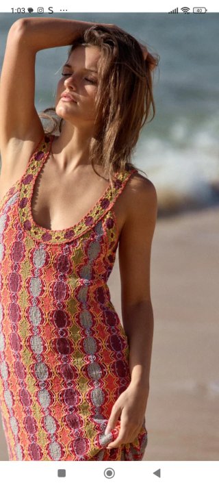Vestido crochet Zara multicolor