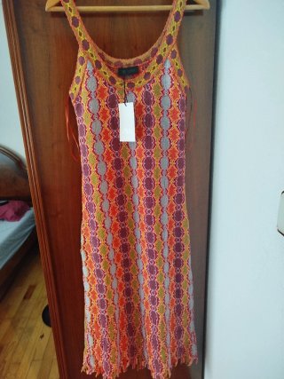 Vestido crochet Zara multicolor