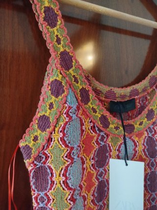 Vestido crochet Zara multicolor