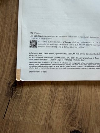 Tres trimestres Matemáticas 3 ESO Anaya
