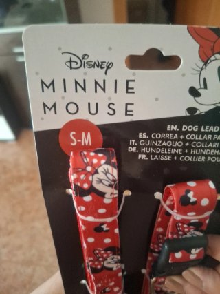 Correa y collar perro Minnie Disney Talla S-M