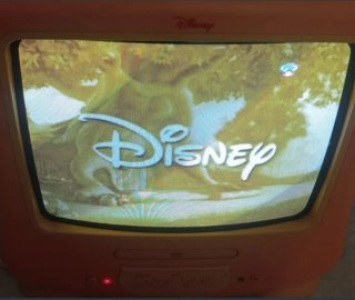 TV CRT Disney Naranja con DVD