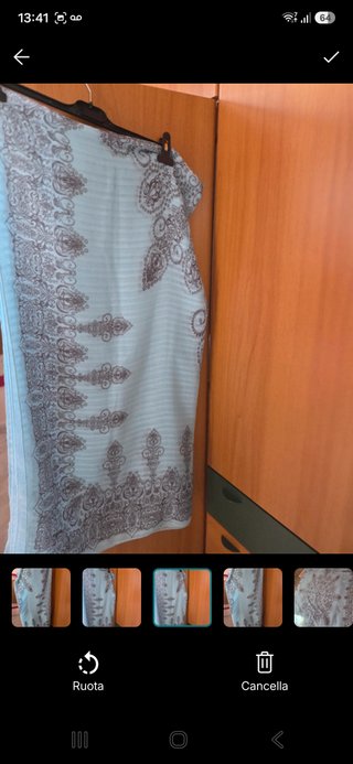 Telo pareo lungo azzurro