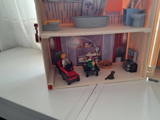 Casa portátil Playmobil con accesorios