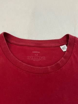 Camiseta Adidas Roja Blanca Manga corta Mujer M