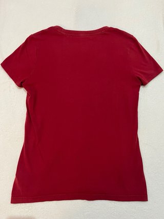 Camiseta Adidas Roja Blanca Manga corta Mujer M
