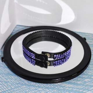 Pulsera de Cuero y Cristal Swarovski