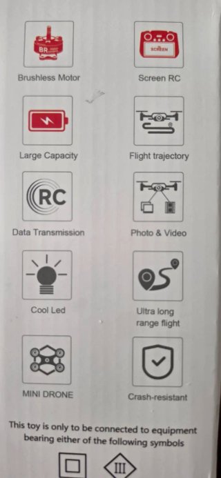 Dron con cámara y mando con pantalla y movil