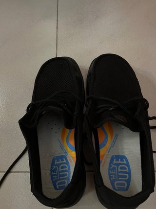 Mocasines Hey Dude Mujer Negros