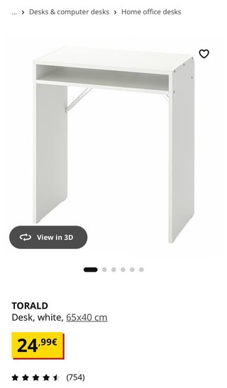 Escritorio y Silla Ikea Blancos en Sagrada familia