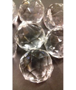 Lote 12 Bolas Cristal Facetado 30mm