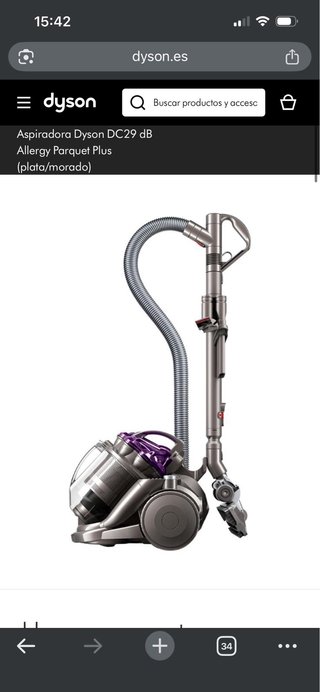 Aspiradora Dyson DC29 Allergy Parquet Plus