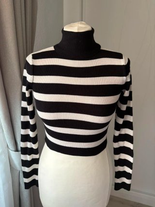 Jersey cuello alto rayas S