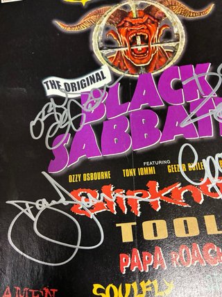 Black Sabbath Foto cartel  Firmada Ozzfest 2001