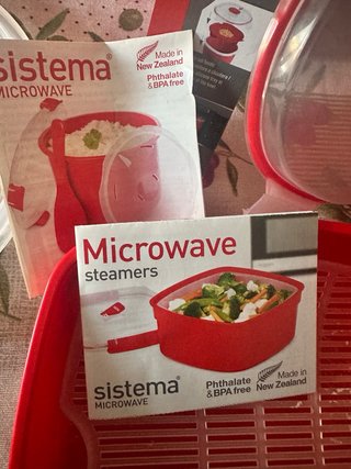 5 Contenitori microonde Sistema rossi