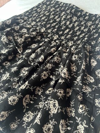 Falda Mango Estampada Flores Talla XS
