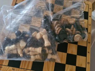 Juego de Ajedrez y Damas de Madera