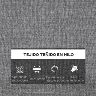 Set 4 Cojines Silla Impermeables UV50+ Gris