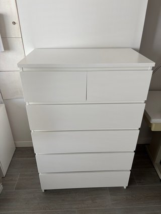 Cómoda MALM 6 cajones IKEA blanca