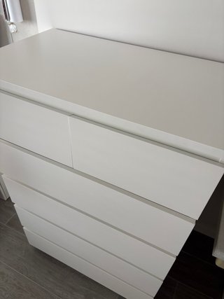 Cómoda MALM 6 cajones IKEA blanca