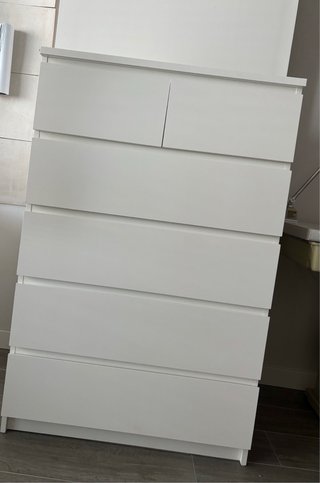 Cómoda MALM 6 cajones IKEA blanca