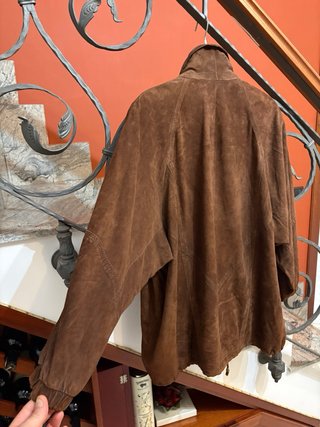 Giacca in vera pelle scamosciata morbida vintage