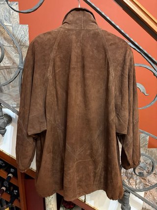 Giacca in vera pelle scamosciata morbida vintage