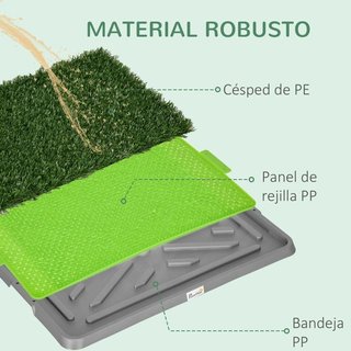 Baño Perros Césped Artificial con Bandeja Verde