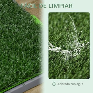 Baño Perros Césped Artificial con Bandeja Verde